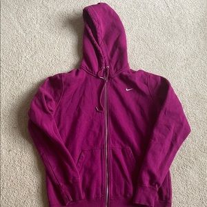 Purple Nike zip up hoodie